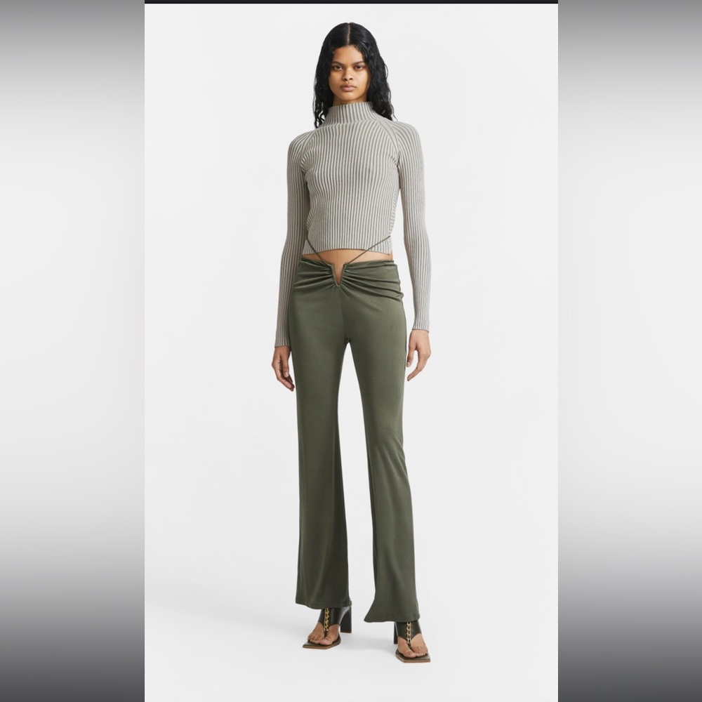 Ruched jersey flared pants Dion Lee NWT